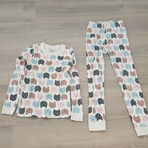 Hanna Andersson Multicolor Cat Print Pajama Set Size 8